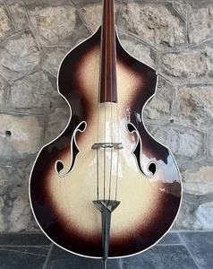 July 1960 Wandre Framez Naika Brownburst Upright Double Bass 3/4 Made in Italy - Foto 1 di 22