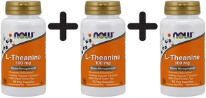 3 x NOW Foods L-Theanine, 100mg with Green Tea - 90 vcaps (214,24 EUR/kg) - Bild 1 von 1