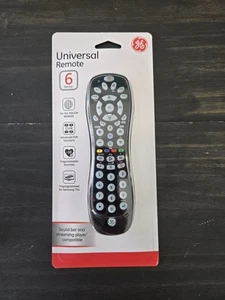 GE 6 Device Universal Remote Control Black Replacement NEW - Picture 1 of 4