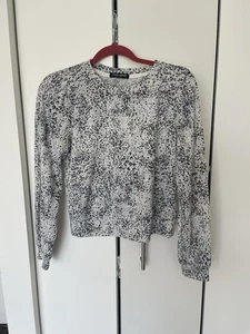 Suéter Pullover David Lerner Estampado Animal Manga Larga Cuello Redondo Talla Pequeña - Imagen 1 de 18