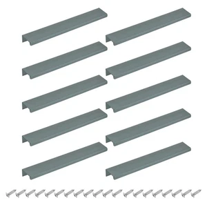 Schrankkante Fingerzug, 10 Stück 200 mm / 7,87 versteckte Schrankgriffe, grau - Bild 1 von 6