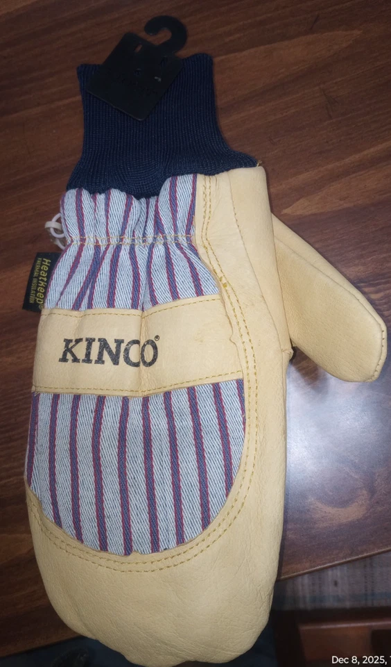 Kinco 1927KWT, Guante para Hombre, Forrado Piel de Cerdo Tejido Muñeca 5 Dedos Guante Térmico Forrado-L Foto 1 de 1