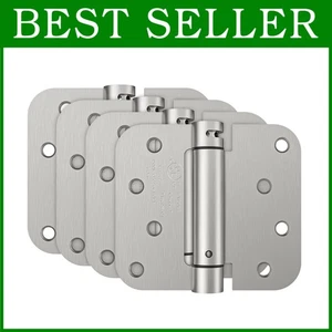 Bisagra de puerta de cierre automático, bisagra de resorte, 4 pulgadas, ajustable - Imagen 1 de 9