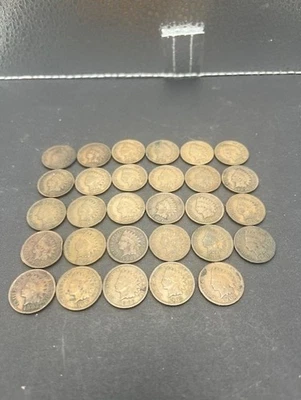 lot of 29 Indian Head Pennies Mixed Years 1900-1908 VG Ungraded Rare Collection - Image 1 of 4