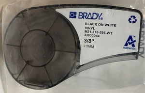 Brady M21-375-595-WT Label Cartridge Black on White for M21 Printers 3/8" x 21ft - Picture 1 of 2
