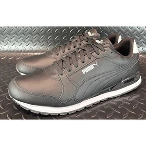 Puma St Runner V2 Schwarz Herren Leder Sneaker Gr. 13 Turnschuhe Laufen Sportlich - Bild 1 von 8