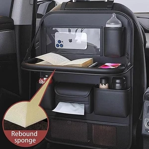 Auto Rückenlehnenschutz Rücksitz Organizer Klapptisch Tasche Rücksitztasche - Bild 1 von 9