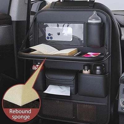 Auto Rückenlehnenschutz Rücksitz Organizer Klapptisch Tasche Rücksitztasche - Bild 1 von 4