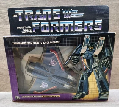 Vtg 1984 Thundercracker G1 Transformers 100% Complete Pre Rub In Box Great Cond - Image 1 of 4
