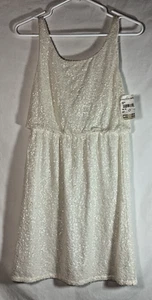 Alice + Olivia Dress Women's Size 0 Short White Sequin NEW Fast Free Shipping! - Picture 1 of 9