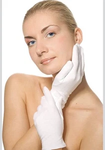 6 Pairs White Cotton Gloves for Dry Hands Eczema SPA Moisturizing, Work Glove Li - Picture 1 of 5