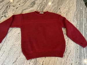 The Hillwalker Kennedy of Ardara M Donegal Ireland Pure Wool Thick Red Sweater - Picture 1 of 6