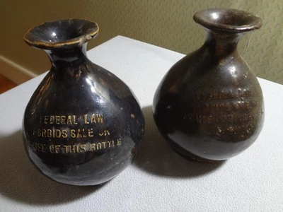 Two Chinese 1930's  Ceramic Bottles Wink Fung Hong & Wing Lee Wai - Image 1 of 4