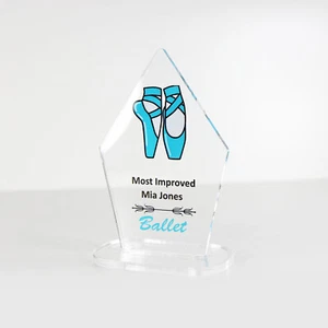 ACRYLIC COLOUR TROPHY AWARD CUSTOM DESIGNED FOR DANCING BALLET WINNER - Picture 1 of 3