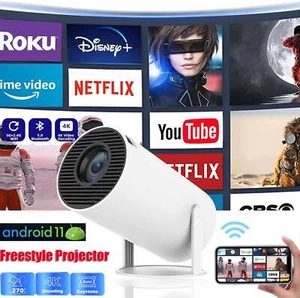 4K LED HD 5G WiFi Bluetooth Smart Projector HDMI USB Android Office Home Theater - Picture 1 of 15