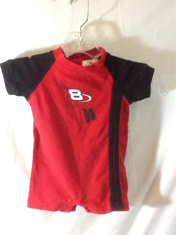 Cool WINNERS CIRCLE DALE JRS BIGGEST FAN Boys Short Sleeve One Piece Red & Black Cover