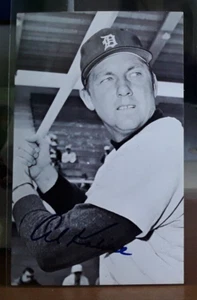 Al Kaline Team Issued Photo Postcard Detroit Tigers 3.25 x 5 EX+ HOF - Picture 1 of 2