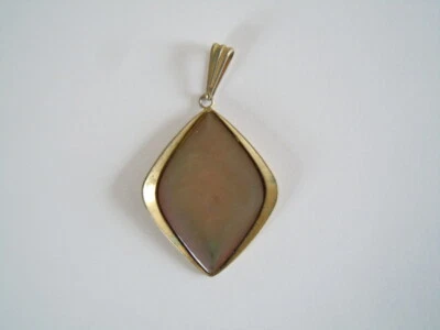 Rauteförmiger Vintage Anhänger mit Perlmutt 13,1 g/6,1 x 3,5 cm - Bild 1 von 4