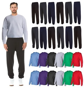 BILLIONHATS Bulk 24 Pack 12 Mens Jogger Pants & 12 Assorted Long Sleeve T-Shirts - Picture 1 of 49