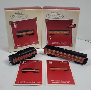 Hallmark Keepsake Ornaments ~Lionel Daylight Observation Car and Oil Tender - Picture 1 of 17