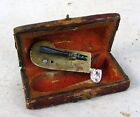 ANTIQUE FLEAM BLOODLETTING MEDICAL BLEEDER ORIGINAL CASE c.1840