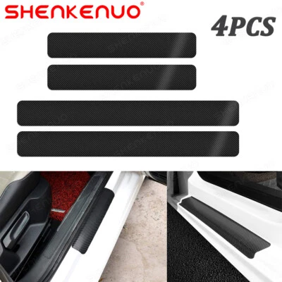 For Ford F-150 Carbon Door Sill Step Plate Scuff Cover Anti Scratch Protector - Image 1 of 4