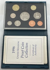 1996 United Kingdom Proof 9 Coin Collection - Royal Mint - - Picture 1 of 6