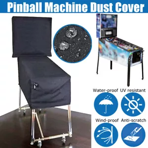 Black Dust Cover For Pinball Machine Polyester Fabric Widebody Anti-UV Waterproo - Picture 1 of 9