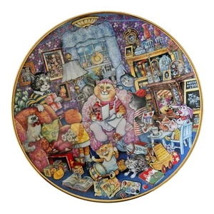 Franklin Mint Heirloom Bill Bell Purrfect Mom Limited Edition Collector's Plate - Picture 1 of 2
