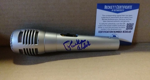 Paula Abdul Signed Microphone Singer Actress Beckett Cheerleader Cold Hearted Cover