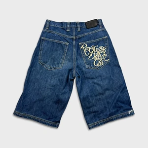 Vintage Rocawear Shorts Mens Size 30 Blue Medium Wash Hip Hop Baggy Denim Jeans - Picture 1 of 11