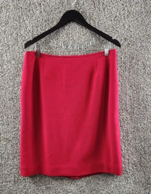 Vintage Le Suit Red Pencil Skirt Straight Lined Skirt Career Skirt Women's 18 - Image 1 of 4
