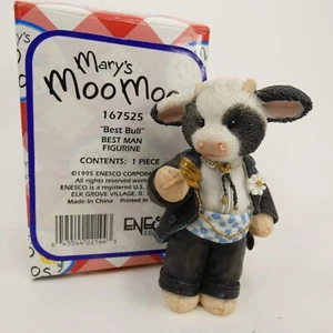 Mary’s Moo Moos "Best Bull" Best Man Figurine for wedding 1995 167525 QAKLW - Picture 1 of 14