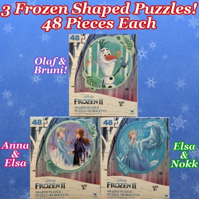 3 rompecabezas Disney Frozen 2 formas Elsa Nokk Olaf Anna  Foto 1 de 4