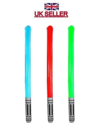 HENBRANDT AUFBLASBARER BLOW UP LICHTSTAB SABRE LICHTSCHWERT SPIELZEUG GALAXY WARS STAR 90 cm