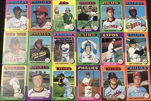 1975 TOPPS BASEBALL LOT OF 311 NO DUPES JC - Picture 1 of 19