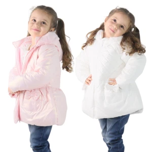 Quilted Hooded Puffer Coat- Iridescent winter Jacket, Outerwear for Baby & Girls - Picture 1 of 20