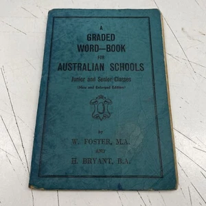 ORIGINAL VINTAGE RETRO Graded Word Book Australian Booklet Junk Cafe Art Prop - Picture 1 of 8