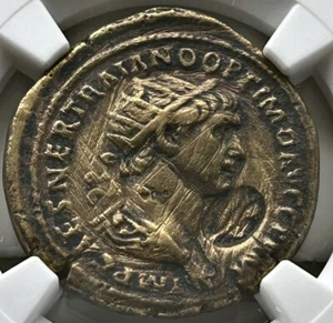 Trajan AE As Rome issue for Antioch AD 98-117 NGC Ch F - Picture 1 of 4