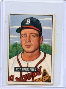 1951 BOWMAN #277 ROY HARTSFIELD, ROOKIE  RC, BOSTON BRAVES SET BREAK, 071717