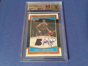 Camiseta deportiva de novato Casey Jacobson 2002-03 Bowman Signature Edition/999 automática BGS 9,5 - Imagen 1 de 1