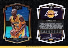 2015-16 Panini Select Premier Level Die-Cut Blue Prizm /199 Kobe Bryant #186 HOF