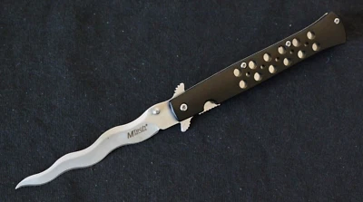Kris Blade Black Spring Assist Pocket Knife Full Size 9" Overall Sharp Rare - Image 1 of 4