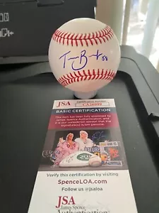 TANNER BANKS PHILADELPHIA PHILLIES SIGNIERT OFFIZIELLER MAJOR LEAGUE BALL JSA COA - Bild 1 von 2