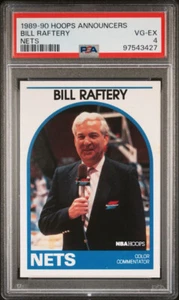 BILL RAFTERY 1989-90 HOOPS ANNOUNCERS SUPER RARE PROMO SP PSA 4 POP 1 MG - Picture 1 of 1