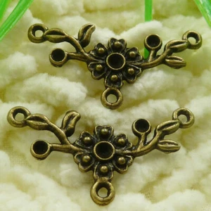 165 piezas de bronce chapado en conectores de flores 32X15MM S1783 DIY joyería - Imagen 1 de 6