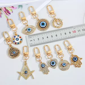 Creative Devil's Eye Keychain Bag Pendant Oil Drop Eye Door Buckle Accessories - Picture 1 of 19