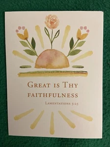 Leanin’ Tree Scripture Get Well Note Card “Great Is Thy…” - Picture 1 of 3