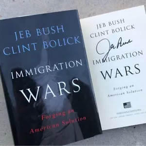 Jeb Bush Signed 2013 Book Immigration Wars HC 1st Ed/Print Former FL Governor - Picture 1 of 5