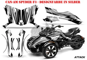 KIT DE DECORACIÓN DE CARRERAS AMR CAN-AM RYKER SPYDER RS/RSS, RT/RT-S, ATAQUE F3 B - Imagen 1 de 11